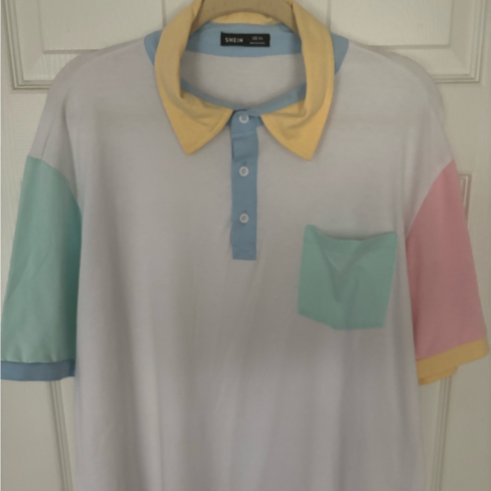 SHEIN Pastel Kids Polo Shirt
